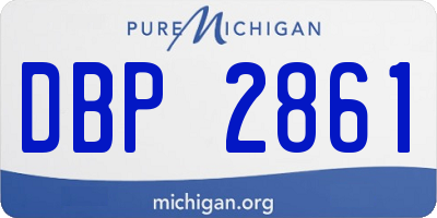 MI license plate DBP2861