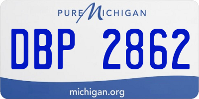 MI license plate DBP2862