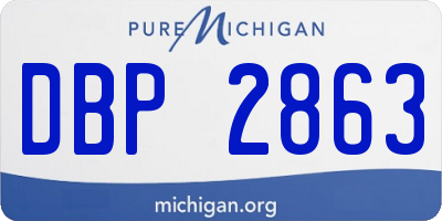 MI license plate DBP2863