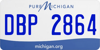 MI license plate DBP2864