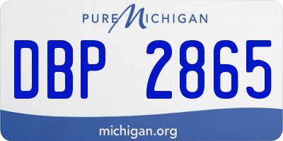 MI license plate DBP2865