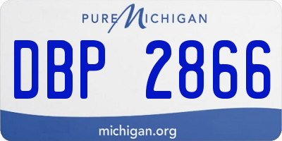 MI license plate DBP2866