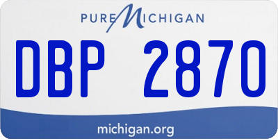 MI license plate DBP2870