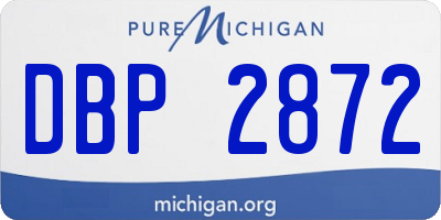 MI license plate DBP2872