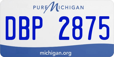 MI license plate DBP2875