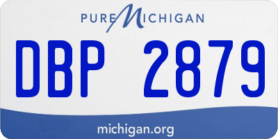 MI license plate DBP2879
