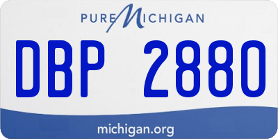 MI license plate DBP2880