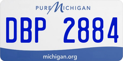 MI license plate DBP2884