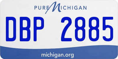 MI license plate DBP2885
