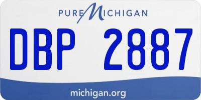 MI license plate DBP2887