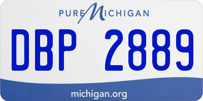 MI license plate DBP2889