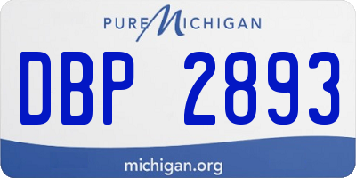 MI license plate DBP2893