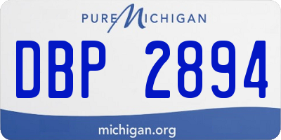 MI license plate DBP2894