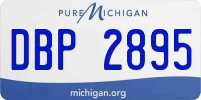 MI license plate DBP2895