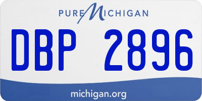 MI license plate DBP2896