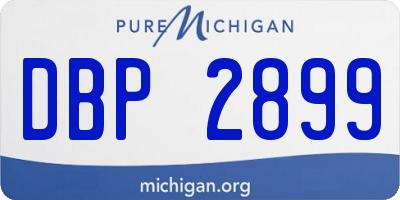 MI license plate DBP2899