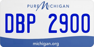 MI license plate DBP2900
