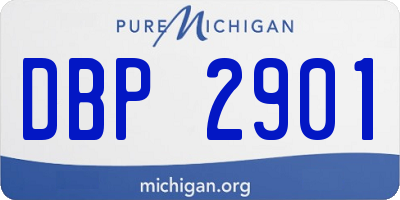 MI license plate DBP2901
