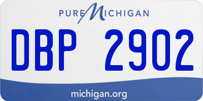 MI license plate DBP2902