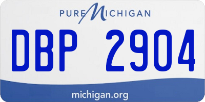MI license plate DBP2904