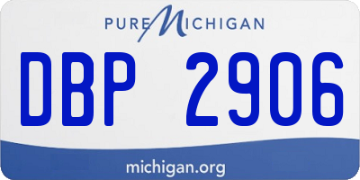 MI license plate DBP2906