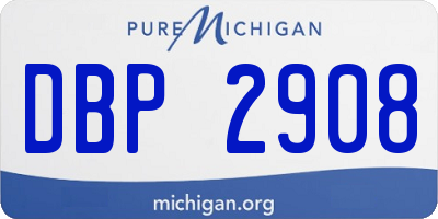 MI license plate DBP2908