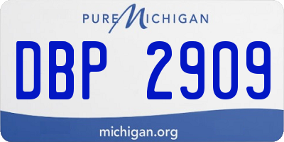 MI license plate DBP2909