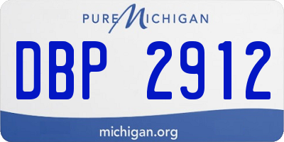 MI license plate DBP2912