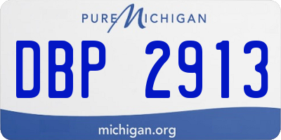 MI license plate DBP2913