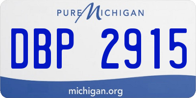 MI license plate DBP2915