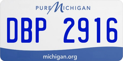 MI license plate DBP2916