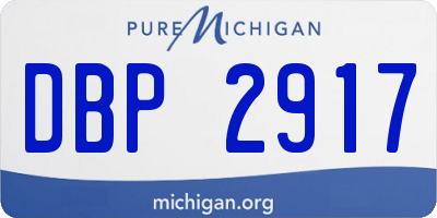 MI license plate DBP2917