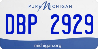 MI license plate DBP2929