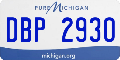 MI license plate DBP2930