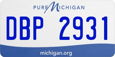 MI license plate DBP2931