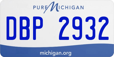 MI license plate DBP2932
