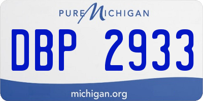 MI license plate DBP2933