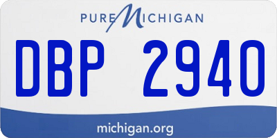 MI license plate DBP2940