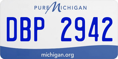 MI license plate DBP2942