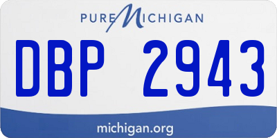 MI license plate DBP2943