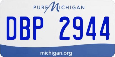 MI license plate DBP2944