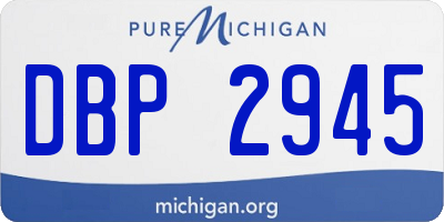 MI license plate DBP2945