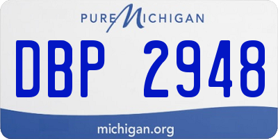 MI license plate DBP2948