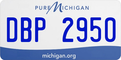 MI license plate DBP2950