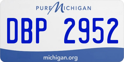 MI license plate DBP2952