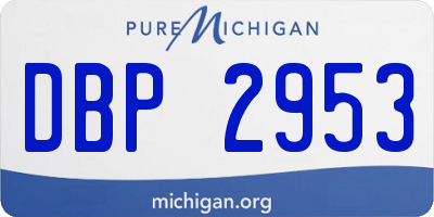 MI license plate DBP2953