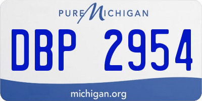 MI license plate DBP2954