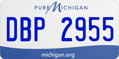 MI license plate DBP2955
