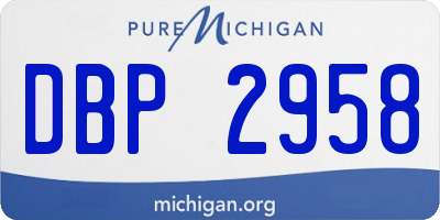 MI license plate DBP2958