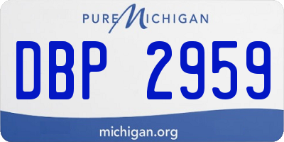 MI license plate DBP2959